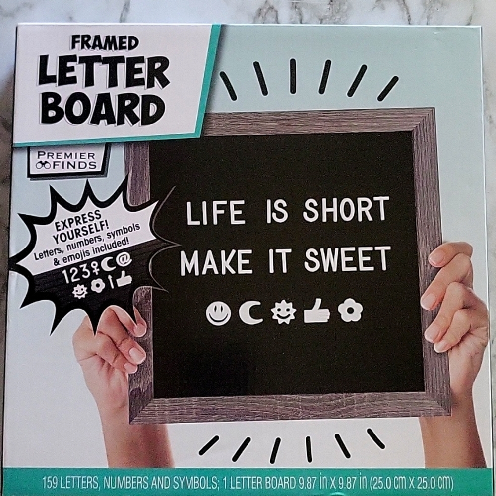 Framed Letter Board NEW
